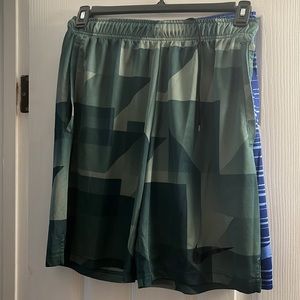 2 shorts Nike the green medium, the blue lg